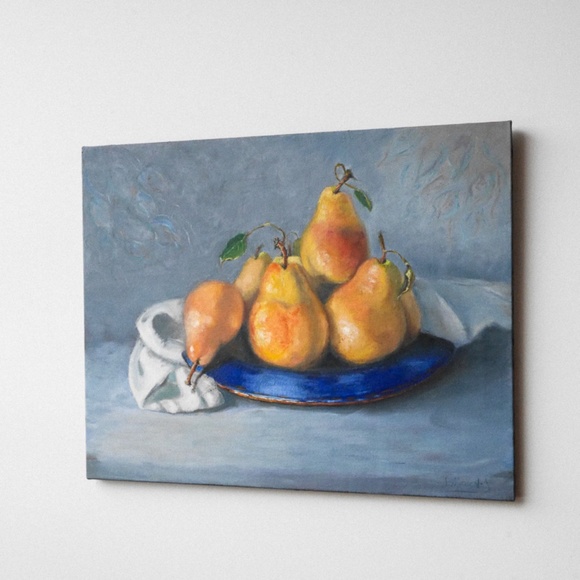 "Pears" oil painting, 24"x 30" , still life - Picture 2 of 4